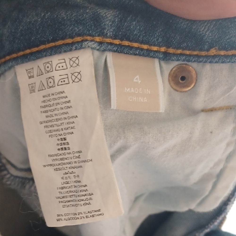 Michael Kors Blue Gold Cropped Jeans, 12/14 - Picture 7 of 7